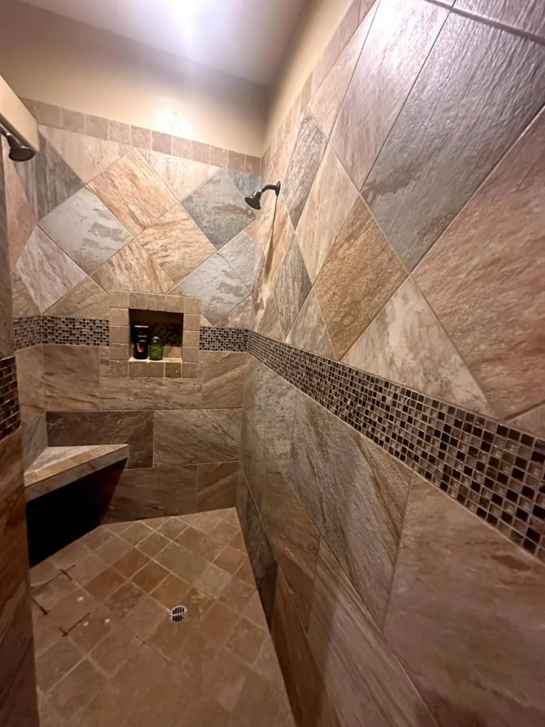 Double shower area