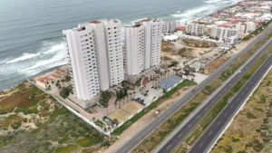Los Portales Building from Drone shot