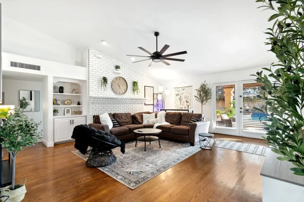 Mesa Manor living room with sofas and other furniture