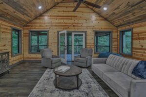 Sasquatch Sanctuary (Broken Bow, OK) - family room downstairs